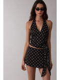 Polka Dot Top & Mini Skort Set - Greige Goods