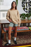Reversible Twist-Front Sweatshirt Top - Greige Goods