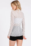 Polka Dot Mesh Top