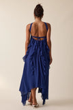 Ruffle Neckline Point Maxi