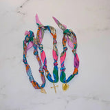 Cross Charm Scarf - Greige Goods