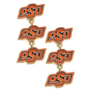 OSU Logo Tripple Drop Earring - Greige Goods