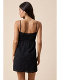 Eyelet Mini Dress - Greige Goods