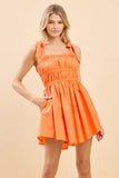 Ruched Bodice Tie Strap Mini - Greige Goods
