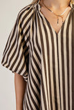 Puff-Sleeve Mini Dress - Greige Goods