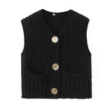 Chunky Needle Knitted Vest