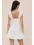 White Lace Mini Dress - Greige Goods