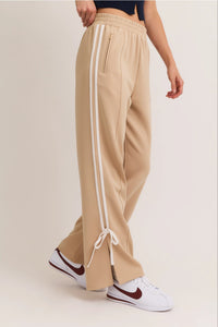 Bow Detail Track Pants - Greige Goods