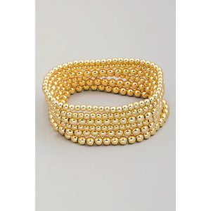Ball Beaded Bracelet - Greige Goods