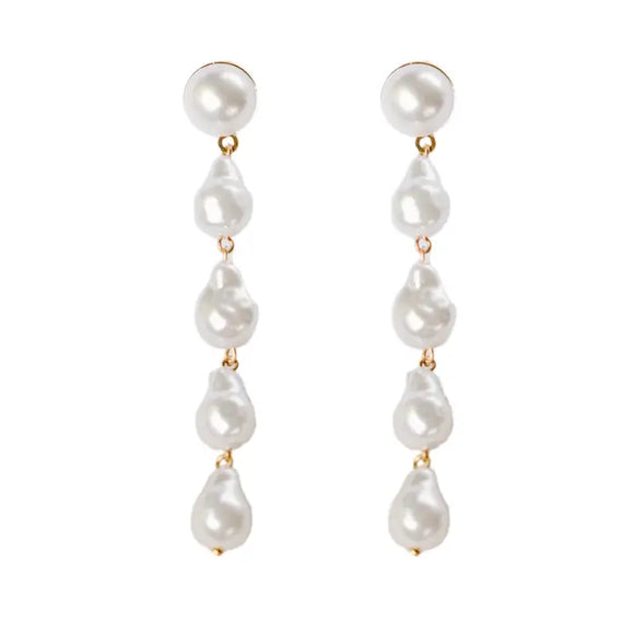 Pearl Statement Drop Earrings