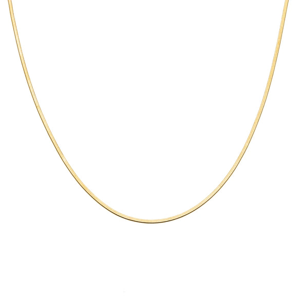 Gold Micro Herringbone Necklace