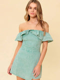 Washed Striped Woven Romper - Greige Goods