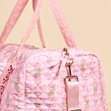 On-The-Go Ruffle Quilted Weekender Bag - Greige Goods