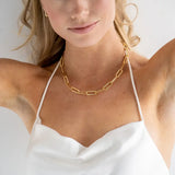 Gold Chunky Paperclip Necklace