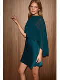 Whisper Cape Mini Dress