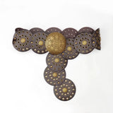 Western Studded Circular Belt - Greige Goods