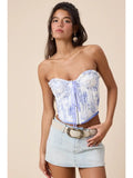 Tie Front Corset Crop