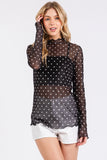 Polka Dot Mesh Top