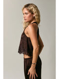 Espresso Lace Trim Top