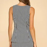 Striped Sleeveless Romper
