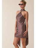 Polka Dot Scarf Mini Dress