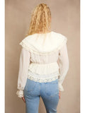 Chiffon Top W/ Lace Detail