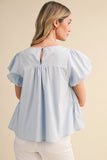 Tiered Bubble Sleeve Top