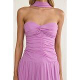 Sweetheart Ruched Maxi Dress - Greige Goods