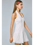 Eylet Halter Fit & Flare Mini - Greige Goods