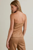 Suede Tube Blazer Top