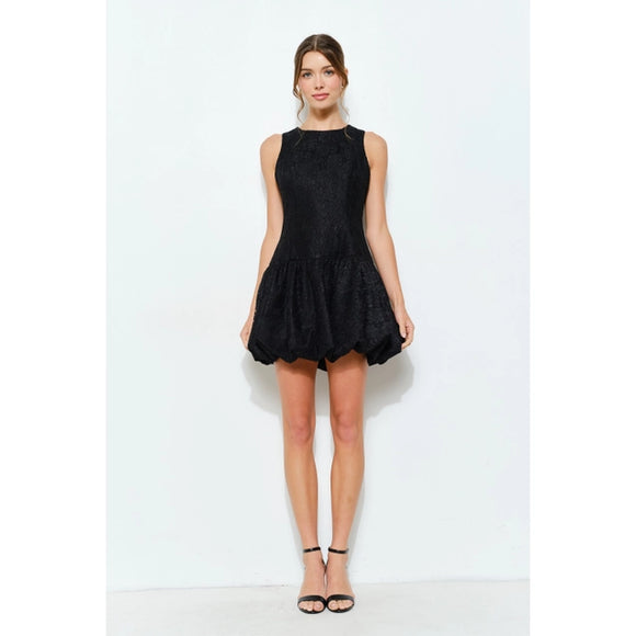 Lace Bubble Hem Mini