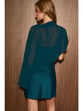 Whisper Cape Mini Dress