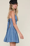 Denim Tie Strap Mini