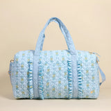On-The-Go Ruffle Quilted Weekender Bag - Greige Goods