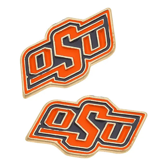 OSU Enamel Stud Earrings