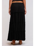 Ruffle Tiered Maxi Skirt - Greige Goods