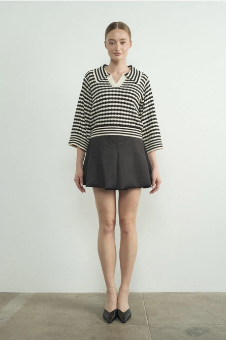 Jacquard Stripe Sweater