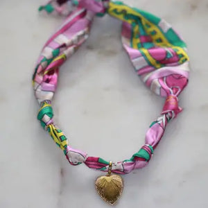 Scarf Charm Necklace - Greige Goods