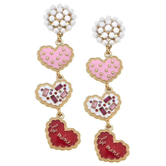 Valentine's Day Linked Earrings - Greige Goods