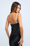 Satin Solid Sleeveless Cami Top