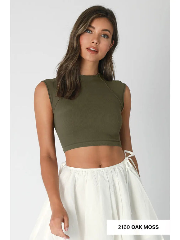 Exposed Seam Crop Top