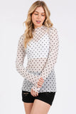 Polka Dot Mesh Top
