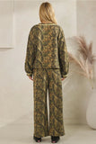 Camo Long Sleeve Pants Set