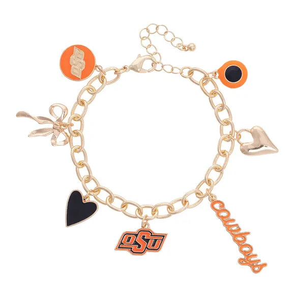 OSU Enamel Charm Bracelet