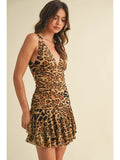 Leopard Tiered Mini Dress