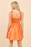 Ruched Bodice Tie Strap Mini - Greige Goods