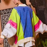 Colorblock Zip Up Jacket - Greige Goods