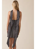 Polka Dot Scarf Mini Dress
