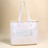 Bride Straw & Sun Tote - Greige Goods