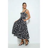 Polka Dot Bustier Midi